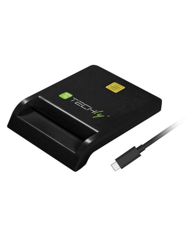 Techly Lector/grabador De Tarjetas Inteligentes Compacto Usb-c Negro