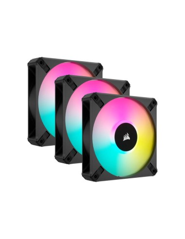 Ventilador Caja Adicional 12x12 Corsair Af120 Elite Rgb Negro Pack 3 Unidades