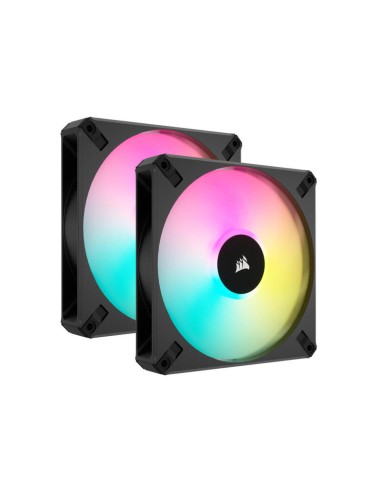 Ventilador Caja Adicional 14x14 Corsair Af140 Elite Rgb Negro Pack 2 Unidades