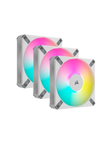 Ventilador Caja Adicional 12x12 Corsair Af120 Elite  Rgb Blanco Pack 3 Unidades