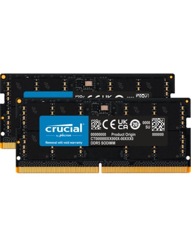 Memoria  Crucial Ddr5-5600 Kit  64gb 2x32gb Sodimm Cl46 (16gbit)