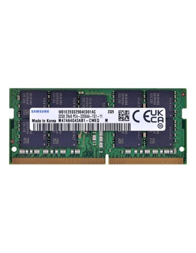 Memoria Samsung So-dimm 32gb Ddr4 2rx8 3200mhz Pc4-25600 M474a4g43ab1-cwe