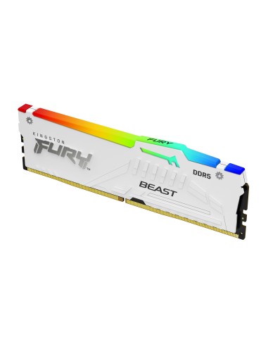 Memoria Kingston Fury Beast Rgb White Ddr5 6000mhz 16gb Cl36 Kf560c36bwea-16