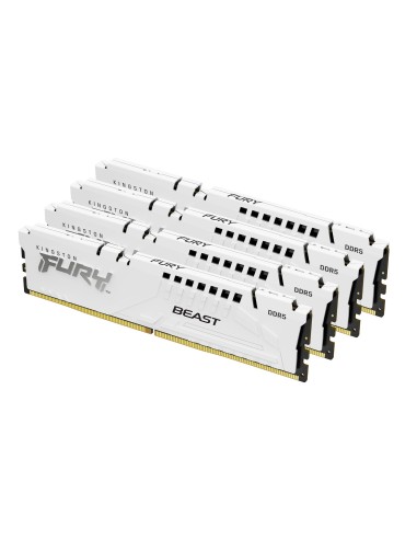 Kingston Fury Beast 128gb 4x32gb 5200mt S Ddr5 Cl40 Blanco Xmp Kf552c40bwk4-128