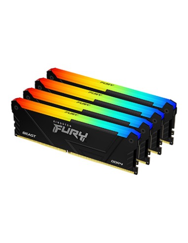 Memoria Kingston Ddr4 32gb 3600 Cl17 Kit 4x 8gb Fury Beam Rgb Retail Kf436c17bb2ak4/32