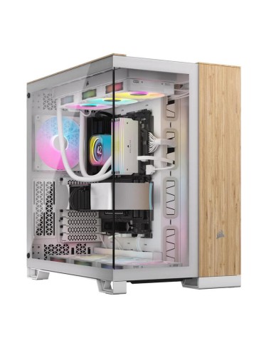 Caja Pc Corsair Cc-9011284-ww  Midi Tower Bamboo, Blanco