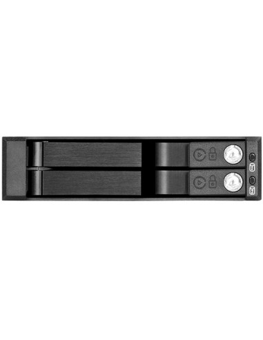 Silverstone Fs202b Frontal De 3.5" Negro Para 2 Discos Duros Sata 2.5