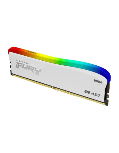 Memoria Kingston 16gb 3200mt S Ddr4 Cl16 Dimm Fury Beast Blanco Rgb Se