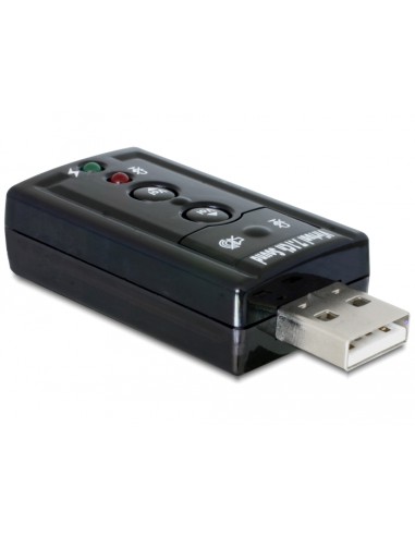 Delock Tarjeta De Sonido Externo Usb 2.0 Virtual 7.1 24bit 96khz