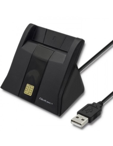 Lector De Tarjetas Externo Qoltec Dni Negro Usb 2.0 Plug & Play