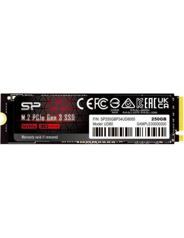 Silicon Power Ssd Ud80 250gb M.2 Pcie Gen3 X4 Nvme 3400/1800 Mb/s