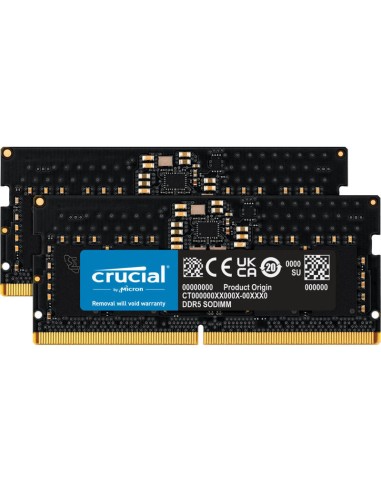 Memoria Crucial Ddr5-5200 Kit16gb 2x8gb Sodimm Cl42 (16gbit)