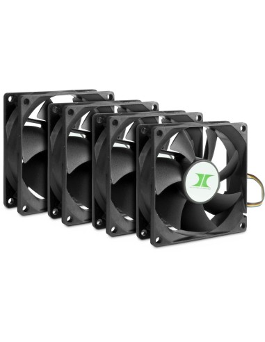 Inter-tech 88887290 Ventilador De Pc Carcasa Del Ordenador 8 Cm 4 Pieza(s) Negro