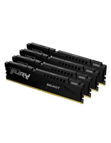 Memoria Kingston Fury Beast 64gb 4x16gb 5600mt S Ddr5 Cl40 Negro Xmp Kf556c40bbk4-64