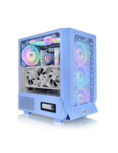 Caja Thermaltake Ceres 330 Tg Hydrangea Blue Argb Atx 2xusb 3.0 Sin Fuente Azul