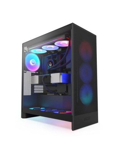 Caja Pc  Atx Semitorre Nzxt H7 Flow Rgb Negra Cristal Cm-h72fb-r1