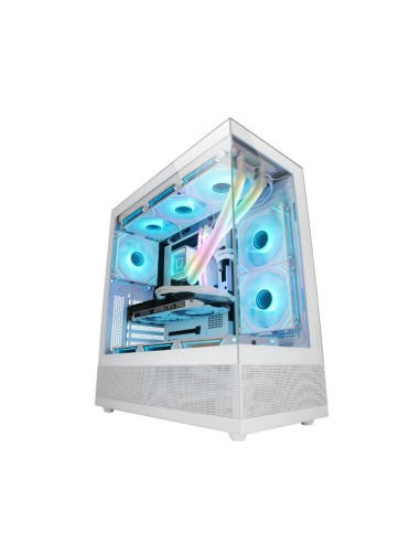 Caja Pc  E-atx Mc-set Blanco Mars Gaming Int:2x3'5,3x2'5/1xusb3.0/2xusb2.0/ Audio In/out/ Sistema De Gestión De Cableado I...