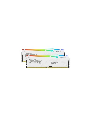 Kingston Fury Memoria 32 Gb Ddr5 6000 2x 16 Gb Kit Dual, Blanca, Kf560c36bwe2ak2-32, Fury Beast Rgb, Intel Xmp Kf560c36bwe2ak...