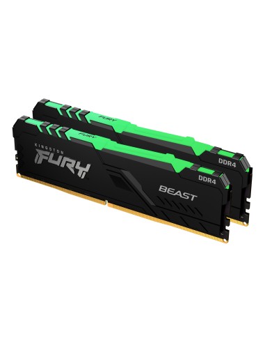 Memoria Ram Kingston Ddr4 32gb 3200mhz Cl16 Dimm (kit Of 2) Fury Beast Rgb Kf432c16bbak2/32