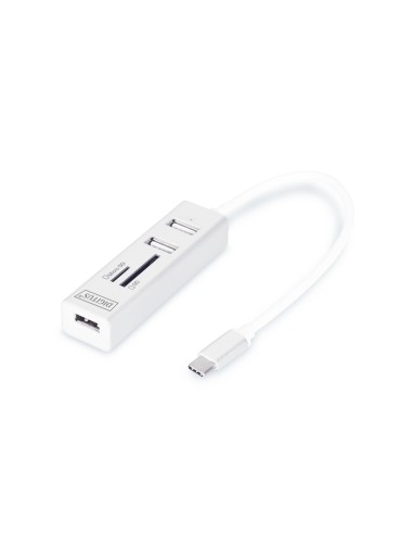 Lector De Tarjetas Externo Digitus Da-70243 Blanco Usb 2.0