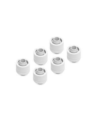 Alphacool Eiszapfen 16/10mm Boquilla De Rosca G1/4 - Sixpack Blanco, Conexión Blanca, Para Mangueras Blandas (pvc, Silicona,...