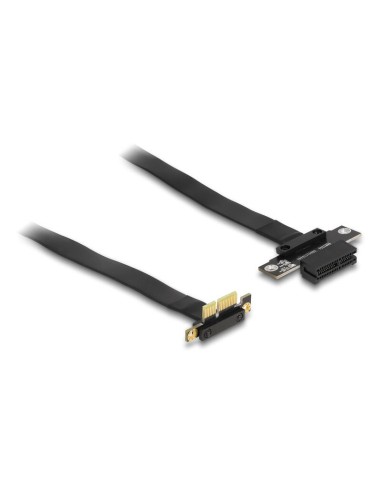 Delock 88024 Tarjeta Elevadora Pci Express X1 Macho Con ángulo De 90° A Ranura X1 Con Cable 60 Cm