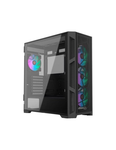 Caja Pc Raijintek Ponos Ultra Mesh Midi-tower, Tempered Glass - Negro