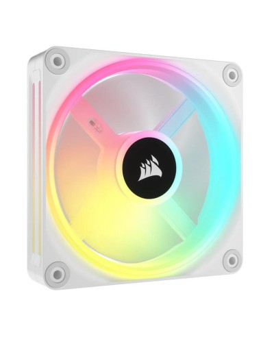 Ventilador Corsair 120*120*25 Qx120 Rgb Led Fan Blanco Triple