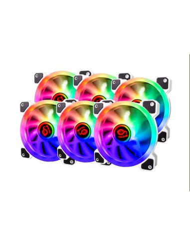 Talius Iris Spectrum Argb/cronos - Kit De 6 Ventiladores 120 Mm  Color Blanco