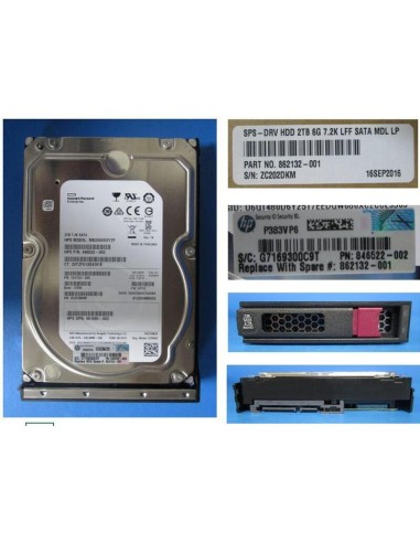 Disco Duro 2tb Hpe 862132-001 Para Servidores