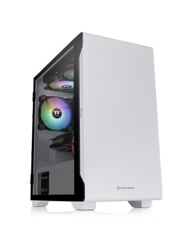 Caja Pc Thermaltake Torre M-atx S100 Tg Blanco Ven 120mm Incluido/ 1xcristal Temp Ca-1q9-00s6wn-00