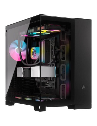 Caja Corsair Icue Link 6500x Rgb, Negra, Cristal Templado X 2 Cc-9011269-ww