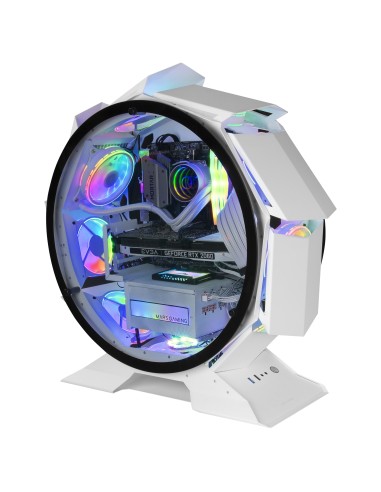 Caja Pc Marsgaming Microatx Mcorb Premium Rgb Blanco