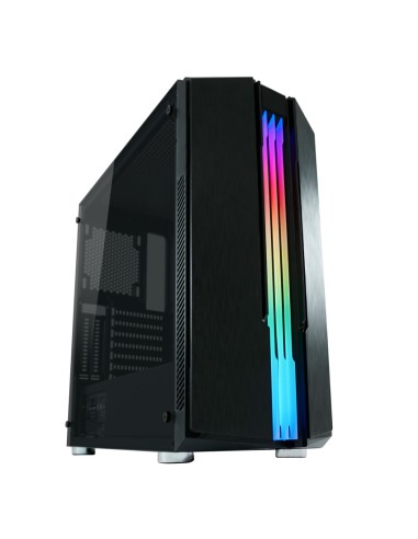 Caja Pc Lc-power Gaming 702b, Midi Tower, Pc, Metal, De Plástico, Vidrio Templado, Negro, Atx,micro Atx,mini-itx, Juego