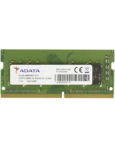 Memoria Ram Adata Sodimm Ddr4 2666 8gb C19 Bulk 1x8gb, 1024x8, Bulk