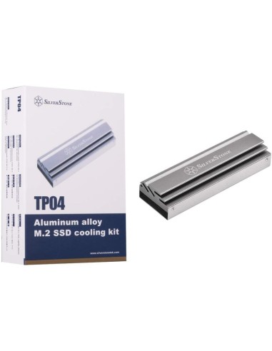 Silverstone Tp04, M.2-ssd-kit De Refrigeración, Aleación De Aluminio, Gris Titanio, Sst-tp04t