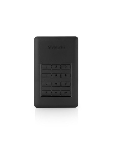 Verbatim Disco Duro Portátil Y Seguro Store Go De 1 Tb Con Teclado, Unidad De Disco Duro Negro/plateado, 1000 Gb, Negro, Pla...