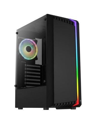 Caja Pc Aerocool Bionic G-v2 Tg Gaming Negro, Vidrio Templado