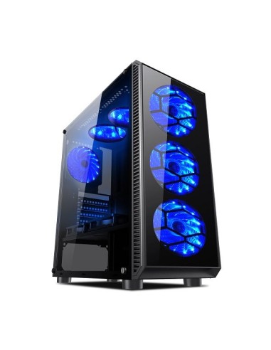 Caja Pc L-link Atx Avatar Led Azul Usb 3.0 Ventana Transparente