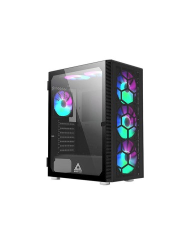 Caja Pc Montech X3 Glass Midi-tower, Rgb, Temperojo Glass -negro