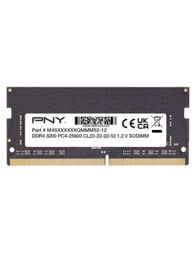 Memoria Pny Ddr4 8 Gb 3200 Mhz. Sodimm Bulk 8gb Sodimm/3200mhz/cl22