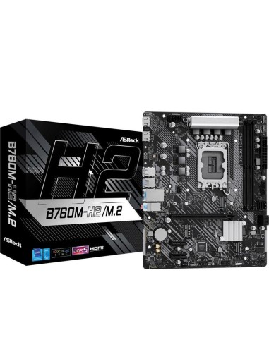 Placa  Asrock B760m-h2/m.2 Intel B760 1700 Micro Atx 2 Ddr5 2 Hdmi 2.5g Lan Pcie4 2x M.2