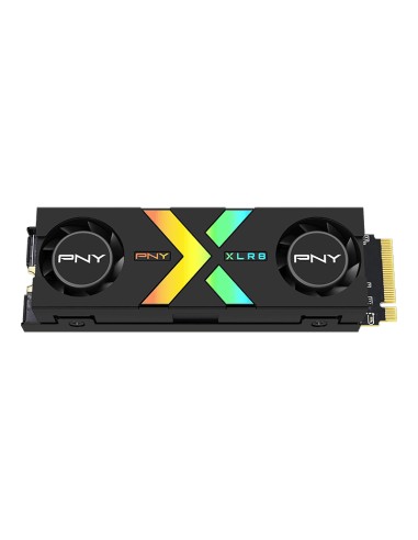 Pny Cs3150 Disco Duro Solido Ssd M2 1tb Nvme Pcie Gen5 X4 Con Disipador Termico -  Iluminacion Rgb - Color Negro