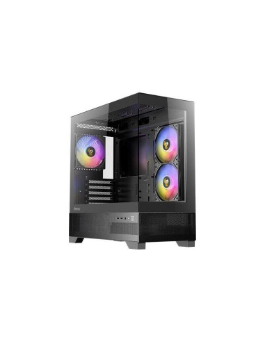 Caja Minitorre Microatx Cx500m Rgb Negro Antec Int:2x3.5,1x2.5/ 2xusb3.0, 1xusb3.2 Tipo C/ Audio In/out/ Panel De Cristal Tem...