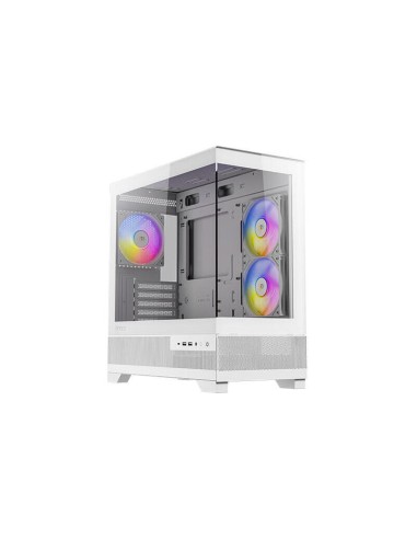 Caja Minitorre Microatx Cx500m Rgb Blanco Antec Int:2x3.5,1x2.5/ 2xusb3.0, 1xusb3.2 Tipo C/ Audio In/out/ Panel De Cristal Te...