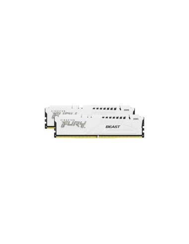 Kingston Fury Memoria 32 Gb Ddr5 6000 2x 16 Gb Kit Dual, Memoria Blanca, Kf560c36bwe2k2-32, Beast Rgb, Amd Expo Kf560c36bwe2k...