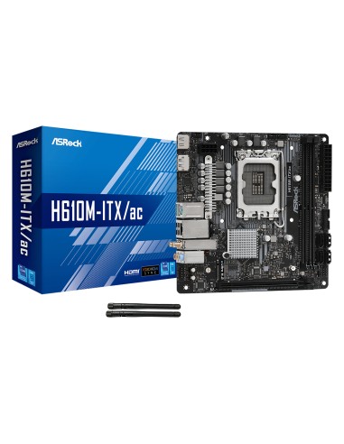 Placa Base Asrock H610m-itx/ac Lga 1700  Mini-itx, 2xddr4 90-mxbhl0-a0uayz