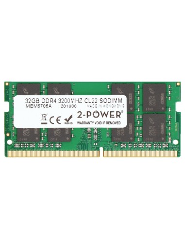 2-power Memoria Sodimm 32gb Ddr4 3200mhz Cl22 Sodimm Mem5705a