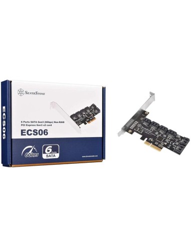 Silverstone Ecs06, Tarjeta Sata-gen3 De 6 Puertos (6 Gbps) No Raid-pci-express-gen3-x2, Sst-ecs06