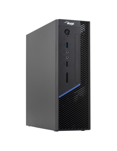 Caja Pc Akyga Sff Ak-202-01bk 2x Usb 3.0 Lector De Tarjetas Mmc Sd Negro Sin Fuente